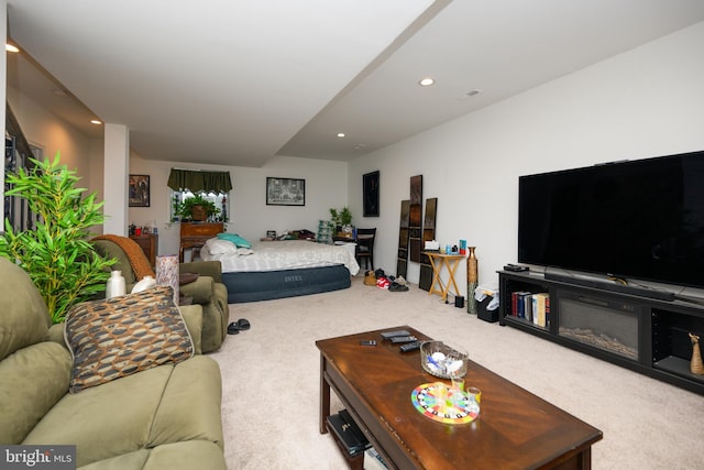 view of carpeted living room