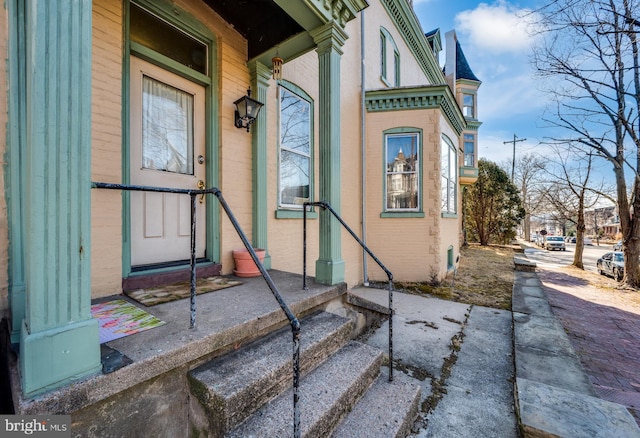 view of doorway to property