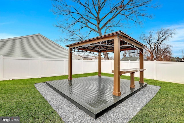 exterior space with a gazebo