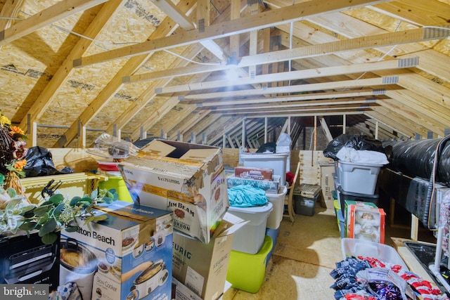 view of attic