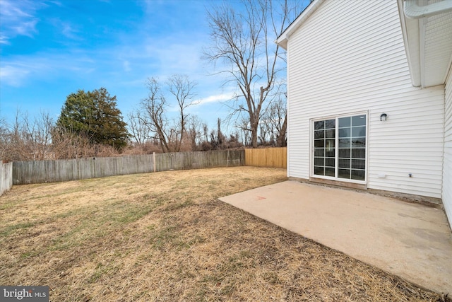 view of yard featuring a patio