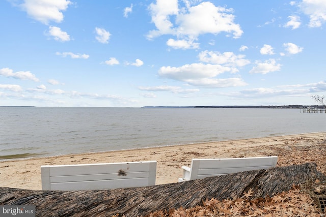 water view with a view of the beach