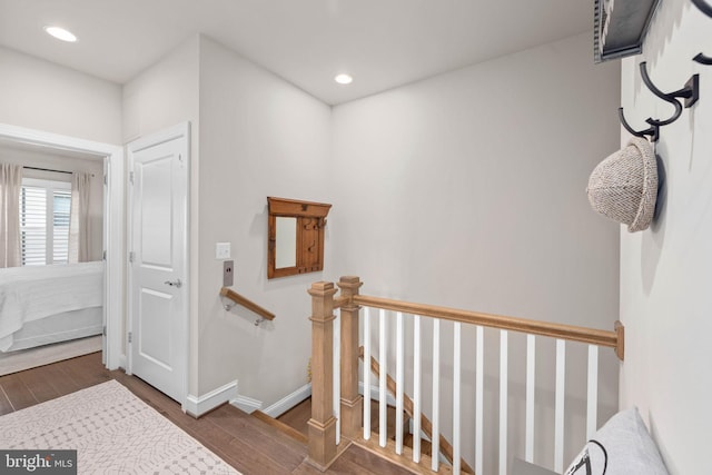 interior space featuring dark hardwood / wood-style flooring