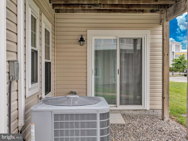 exterior details with central air condition unit