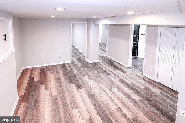 5006 Edgewood Rd, College Park, MD 20740 - basement with light wood-type flooring