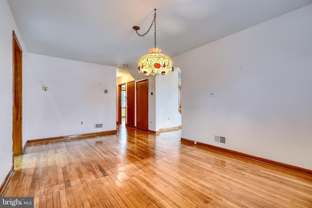 interior space featuring light hardwood / wood-style flooring