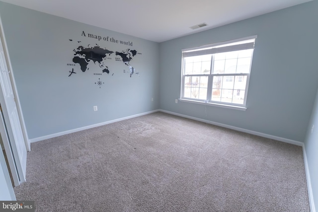 view of carpeted empty room