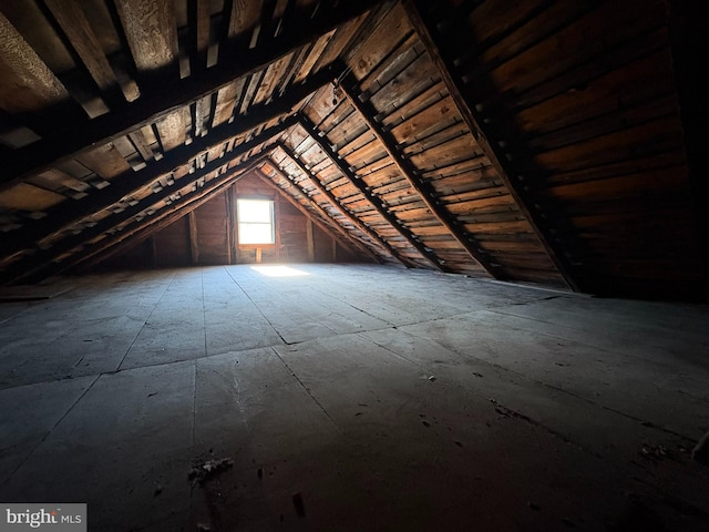 view of attic