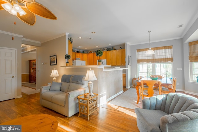 23137 Pine Run, Millsboro, DE 19966 - living room featuring crown molding and light wood-type flooring