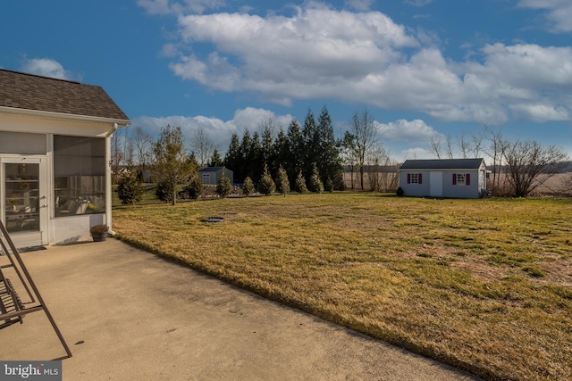 23137 Pine Run, Millsboro, DE 19966 - view of yard with a shed, a patio area, and a sunroom