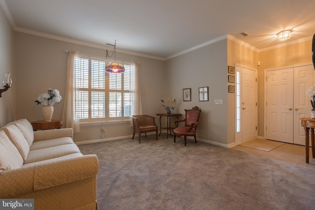 23137 Pine Run, Millsboro, DE 19966 - sitting room featuring light carpet and ornamental molding