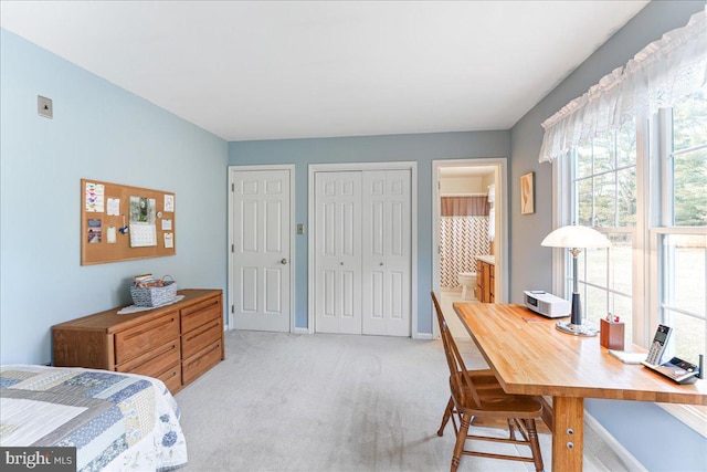 view of carpeted bedroom