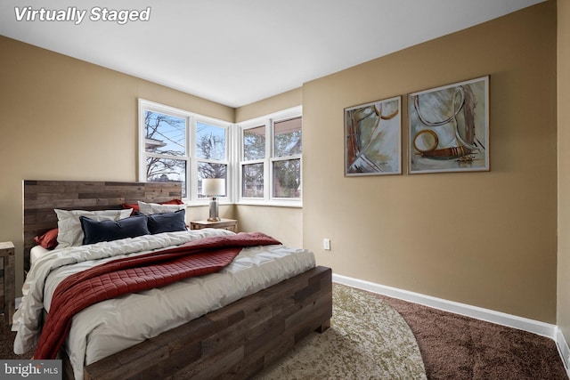 bedroom with carpet floors