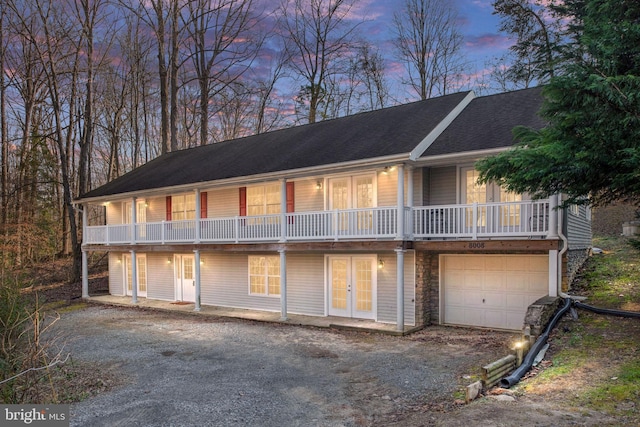 view of front of house featuring a garage