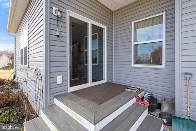 view of doorway to property