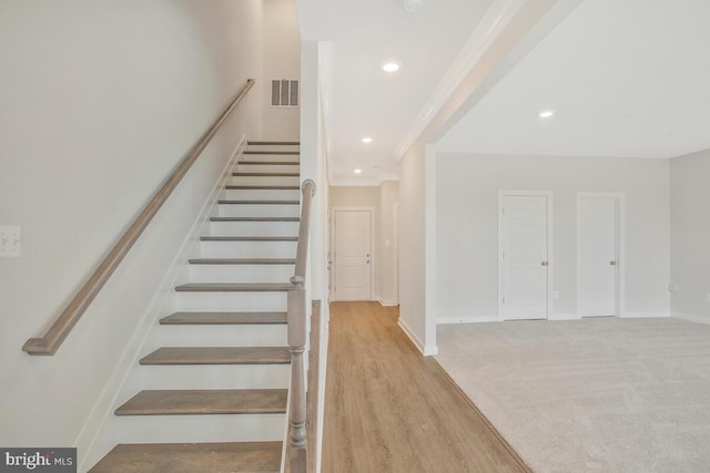 stairs with ornamental molding