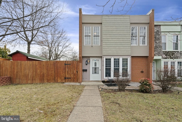 view of property with a front yard