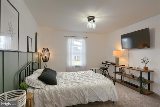 bedroom with carpet