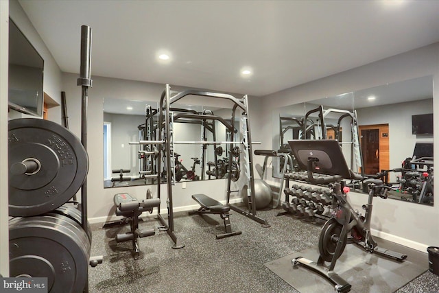 view of exercise room