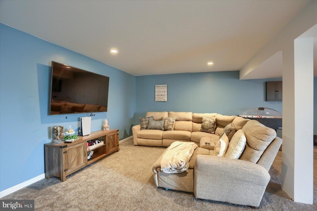 view of carpeted living room