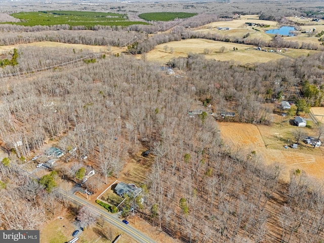 drone / aerial view with a rural view