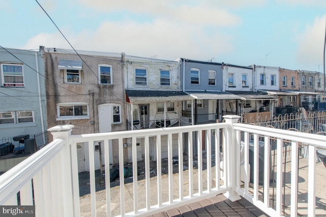 balcony with a residential view