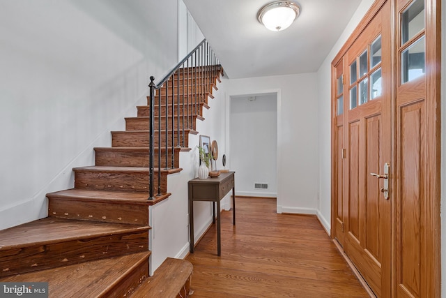 foyer featuring light wood-type flooring