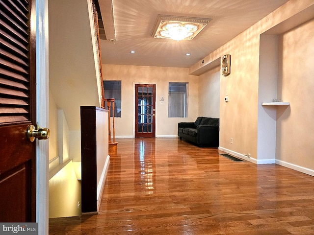 entryway featuring hardwood / wood-style floors