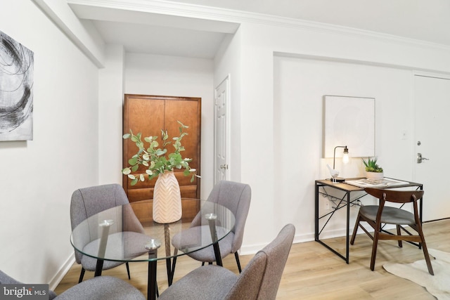 dining room featuring light hardwood / wood-style floors