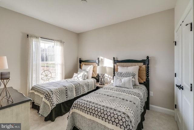 view of carpeted bedroom