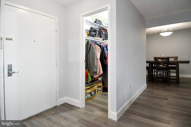 interior space featuring hardwood / wood-style floors