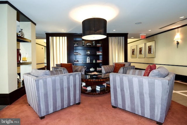 view of carpeted living room