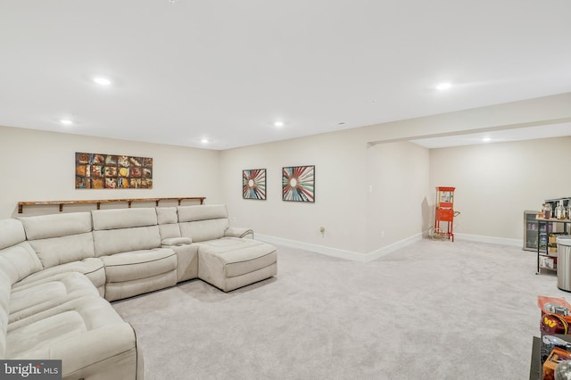 view of carpeted living room