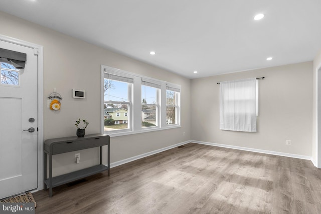 foyer entrance featuring light hardwood / wood-style flooring