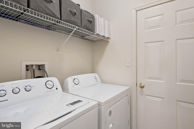 laundry room featuring laundry area and washer and dryer