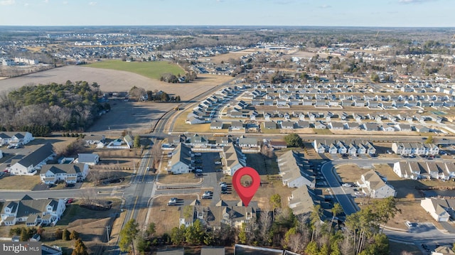 bird's eye view with a residential view