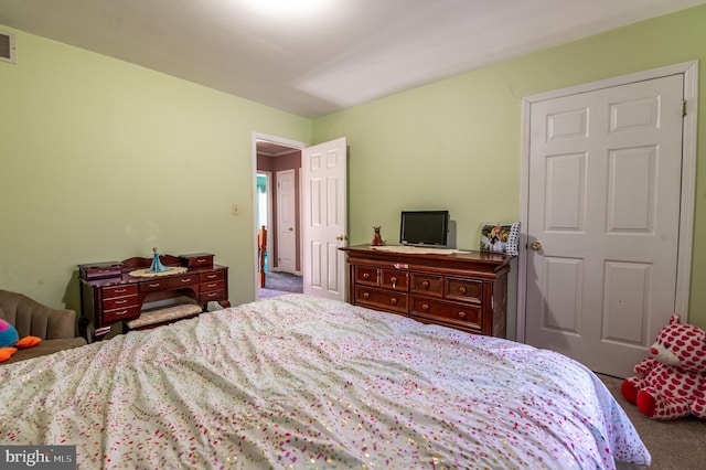 bedroom featuring carpet flooring