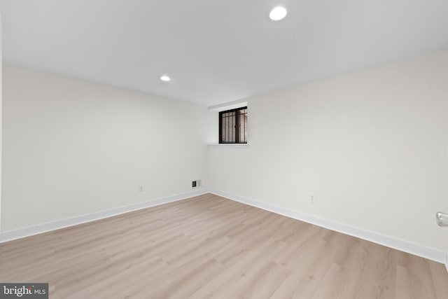 empty room featuring light hardwood / wood-style flooring