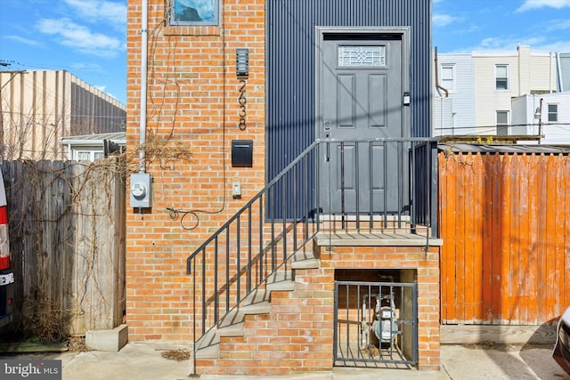 view of doorway to property