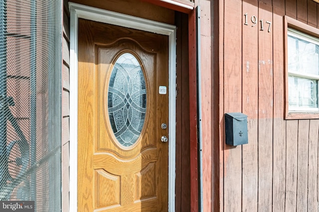 view of doorway to property