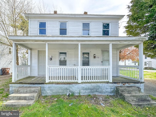 view of front of house with a porch