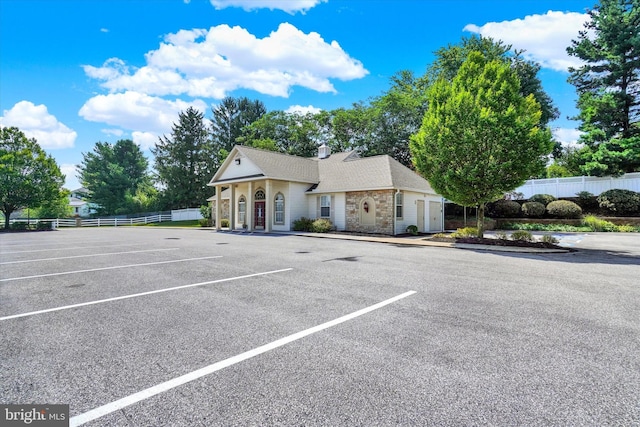 view of parking / parking lot