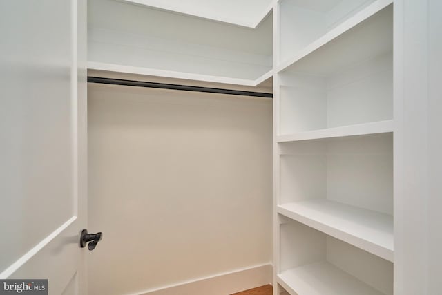 view of walk in closet