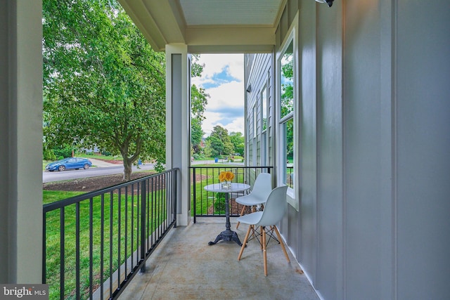 balcony with covered porch