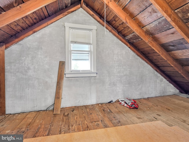 view of attic