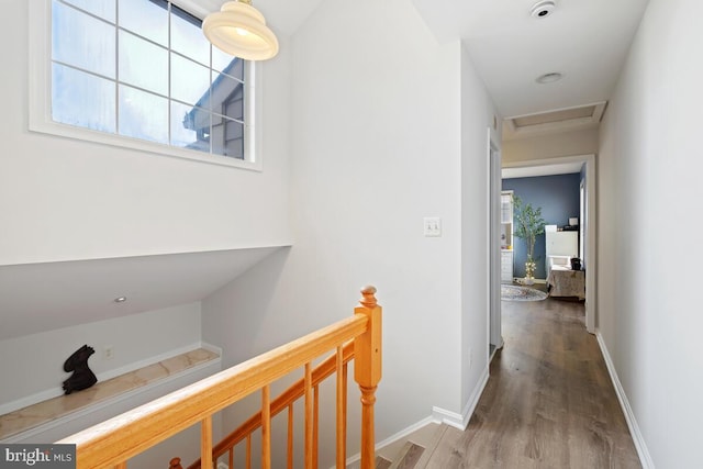 hall featuring hardwood / wood-style floors