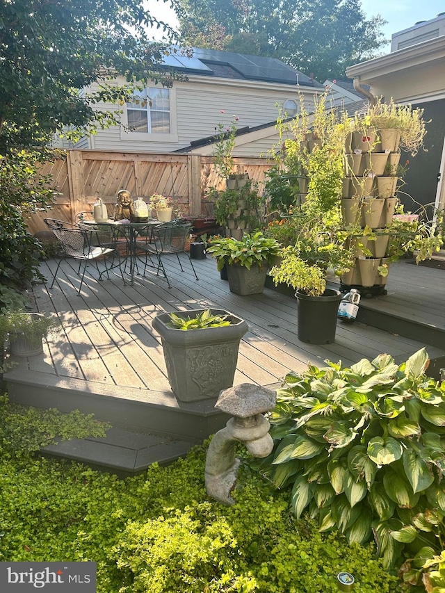 view of wooden deck