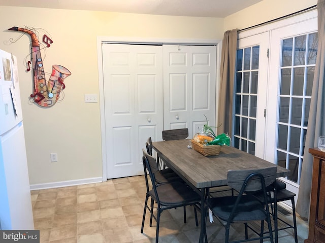 view of dining area