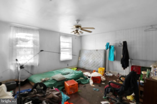 bedroom with ceiling fan