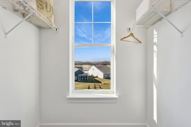 view of walk in closet